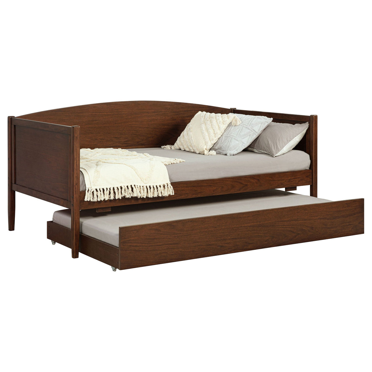 Bozeman Wood Twin Daybed With Trundle Medium Walnut by Unique Piece Furniture