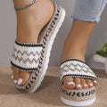 Geometric Weave Platform Sandals by Wild and Free Boutique