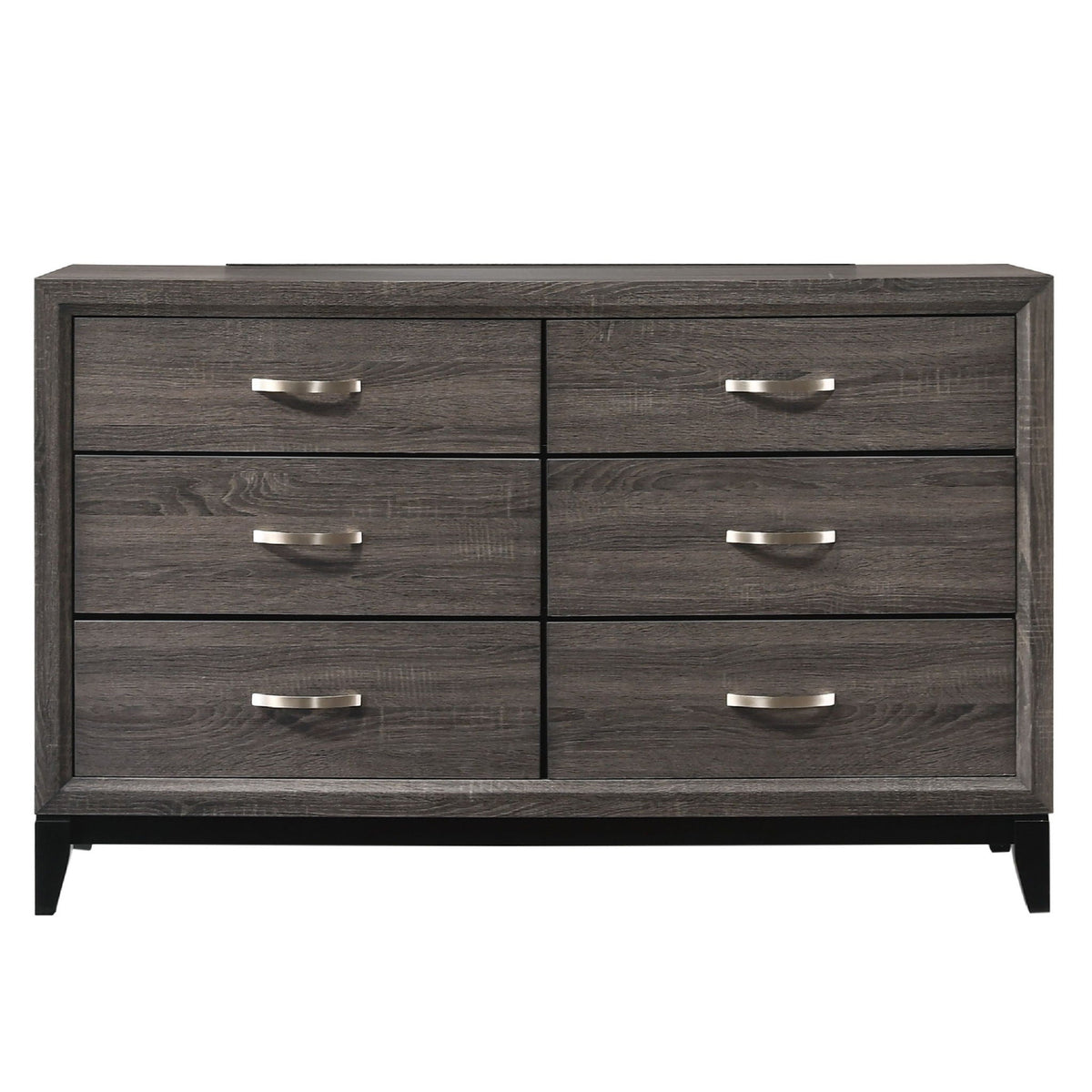 Contemporary 6 Drawer Dresser With Handles by Unique Piece Furniture