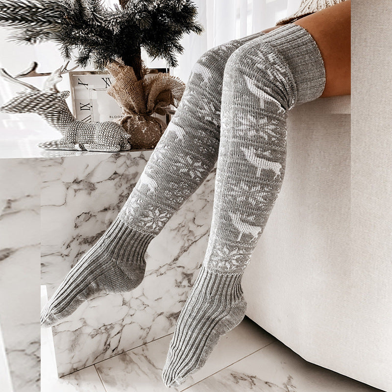 Winter Christmas Warm Knitted Women Stocking by FitiqueFit