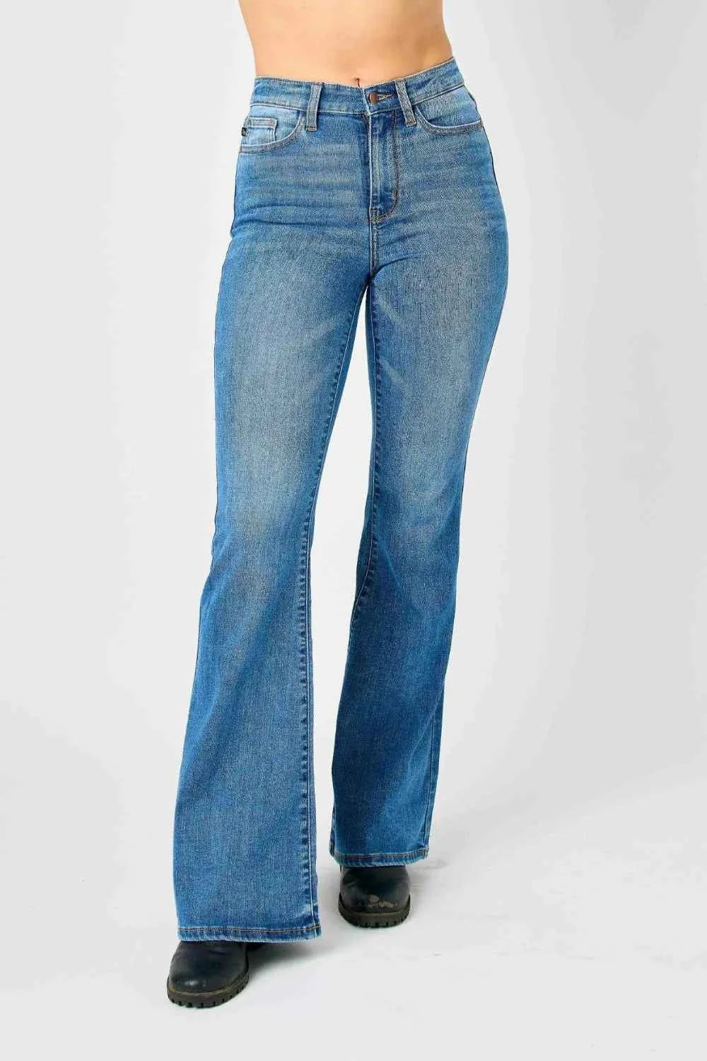 Judy Blue Full Size High-Waisted Classic Flare Jeans Plus Size by Wild and Free Boutique