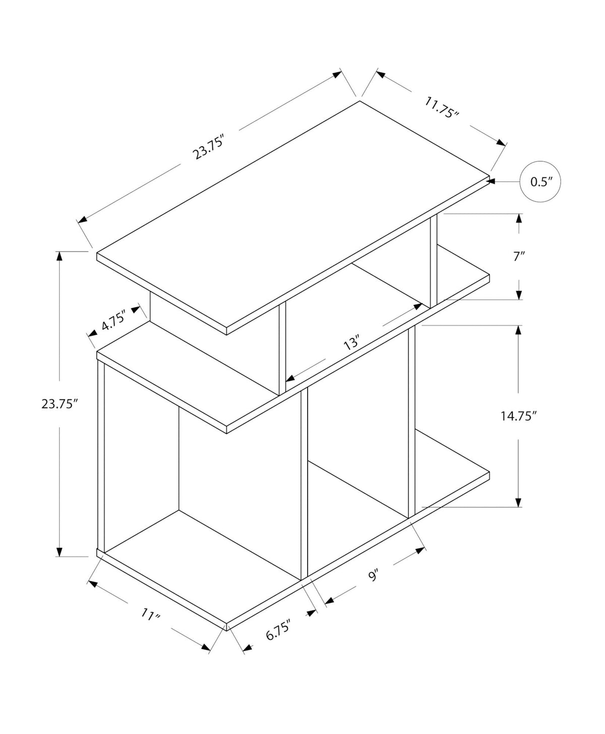 Accent Table, Side Contemporary & Modern - Black by Unique Piece Furniture