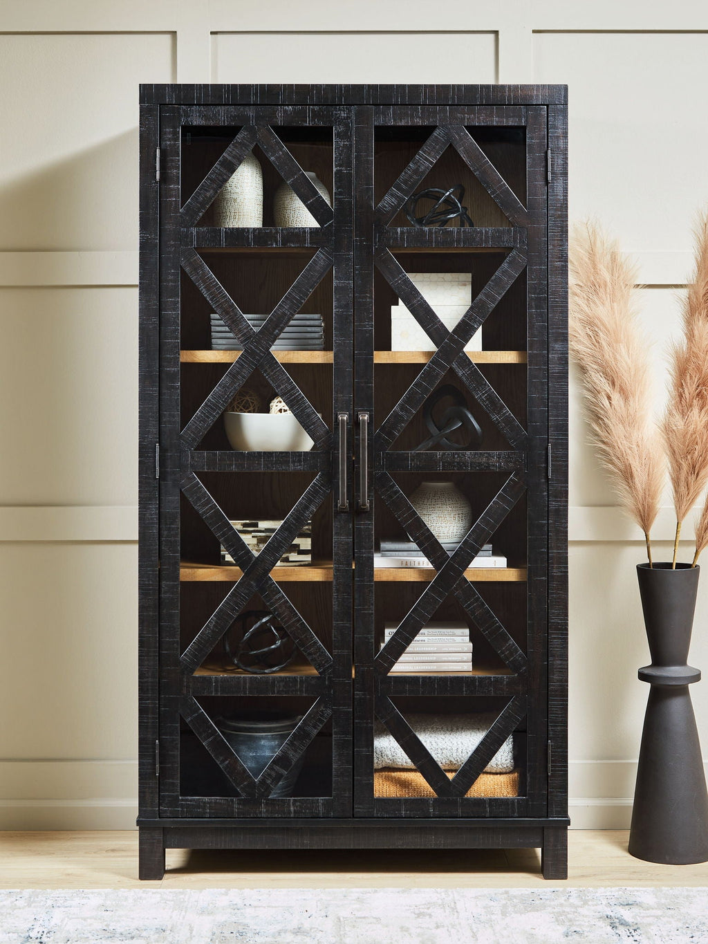 Christop - Accent Cabinet - Black / Brown by Unique Piece Furniture