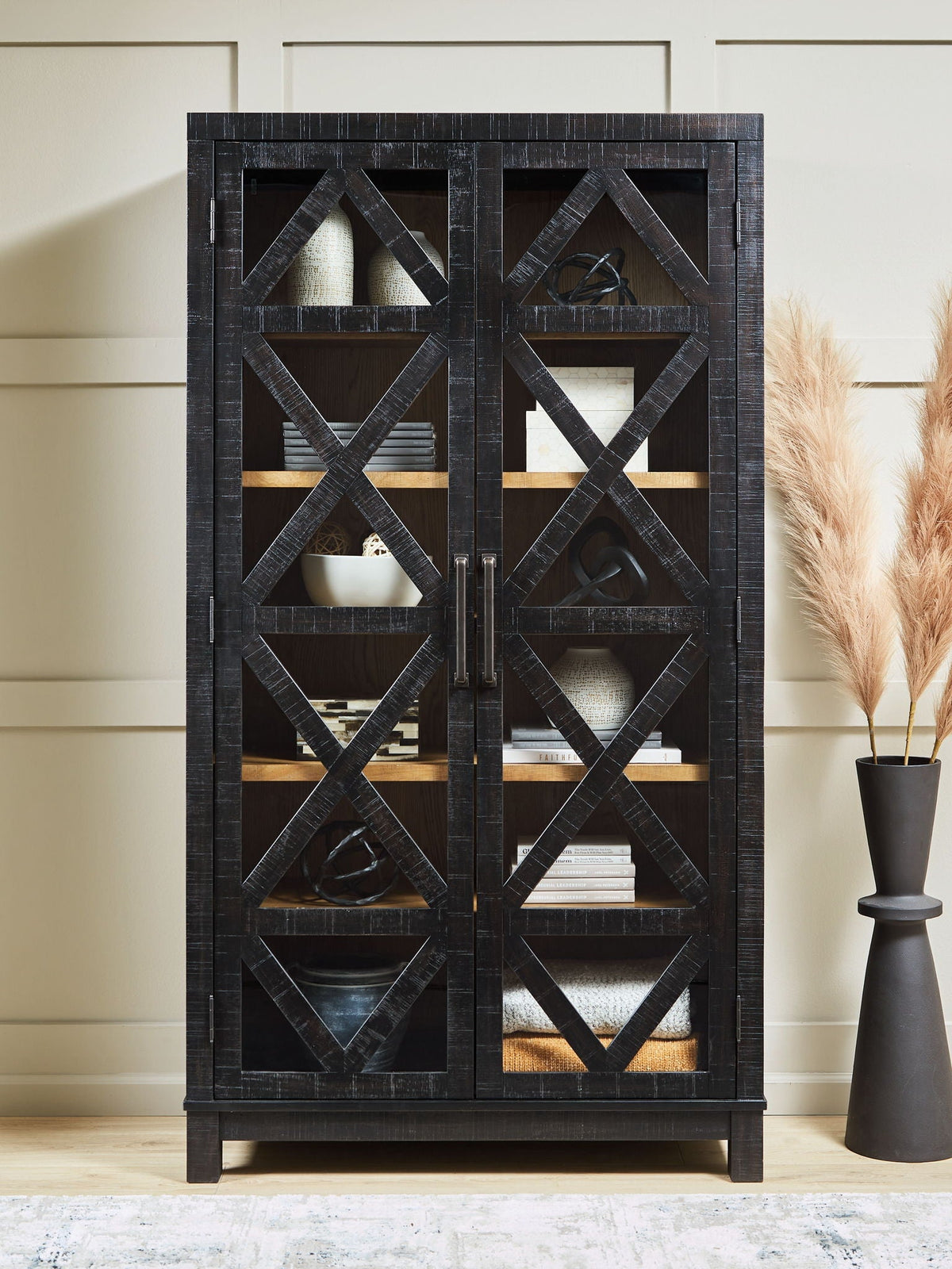 Christop - Accent Cabinet - Black / Brown by Unique Piece Furniture