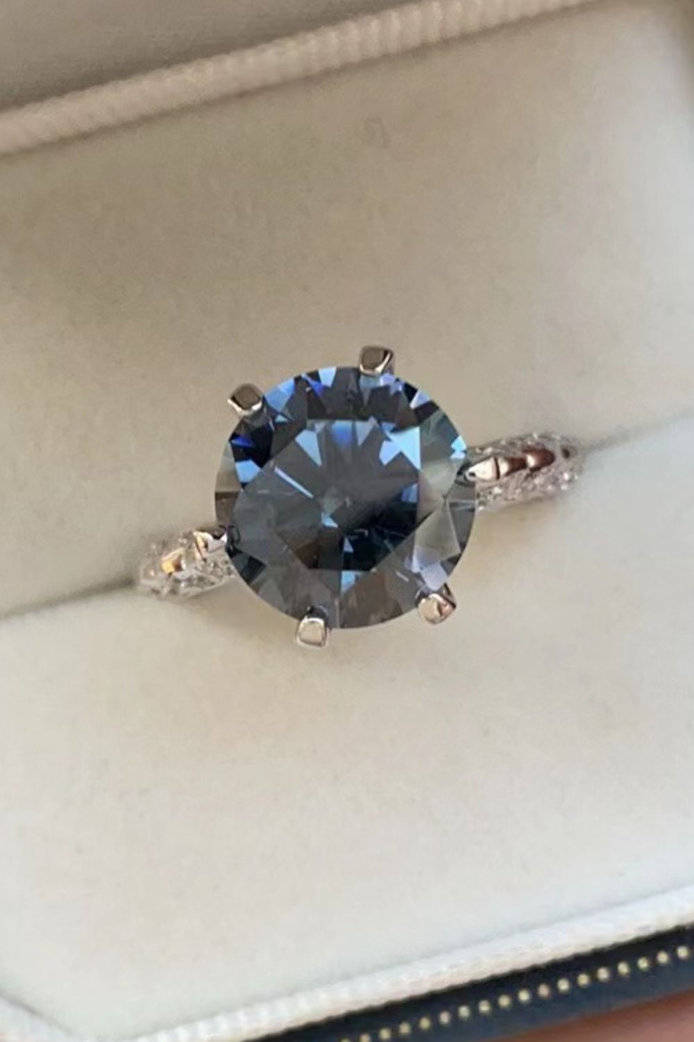 5 Carat Moissanite 925 Sterling Silver Ring by Wild and Free Boutique