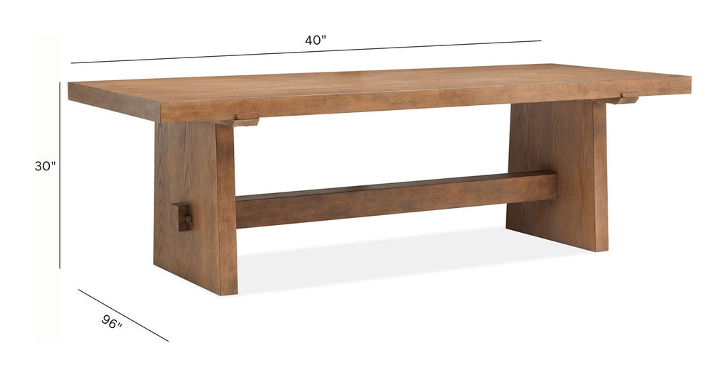 Lindon - Trestle Dining Table - Light Brown by Unique Piece Furniture