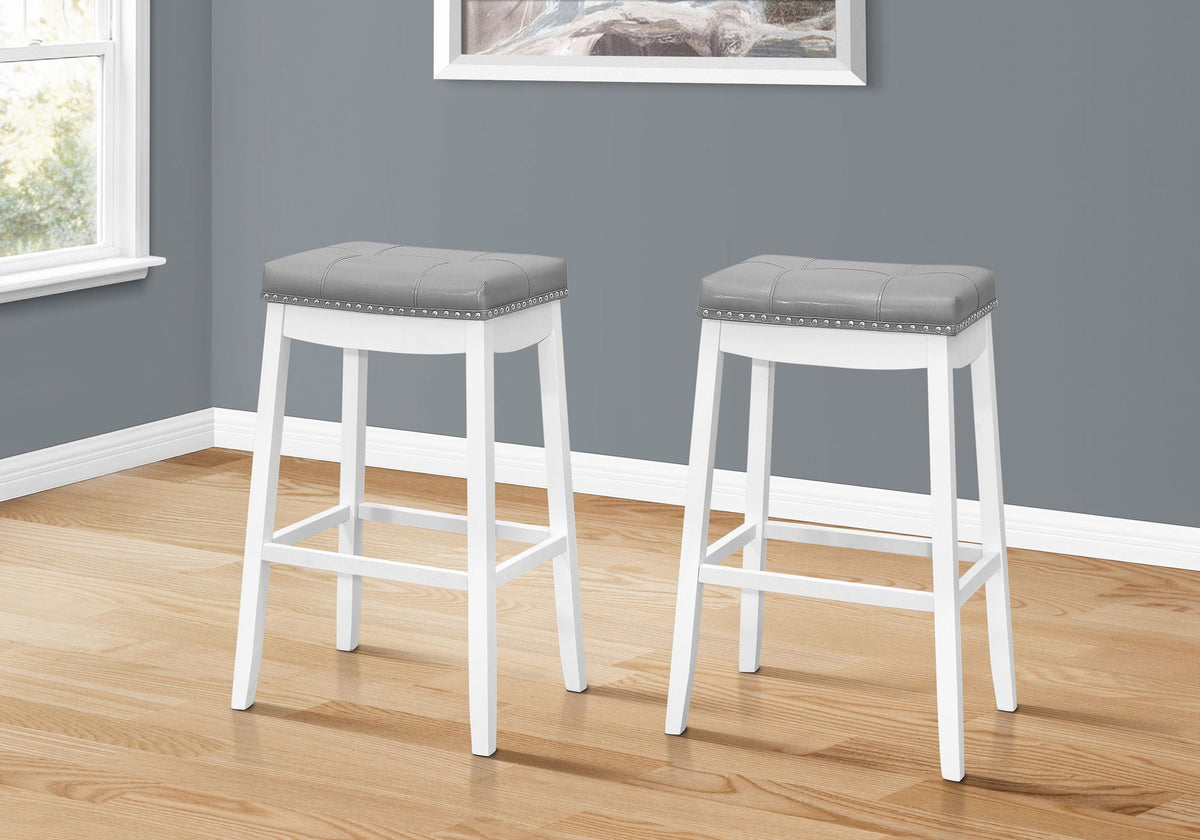 Comfortable Bar Stool, Bar Height, Saddle Seat, Transitional (Set of 2) by Unique Piece Furniture