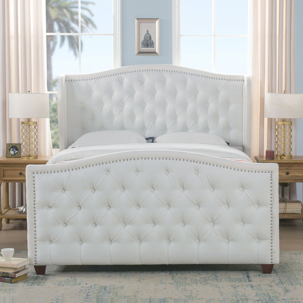Marcella - Upholstered Shelter Headboard Bed Set by Unique Piece Furniture