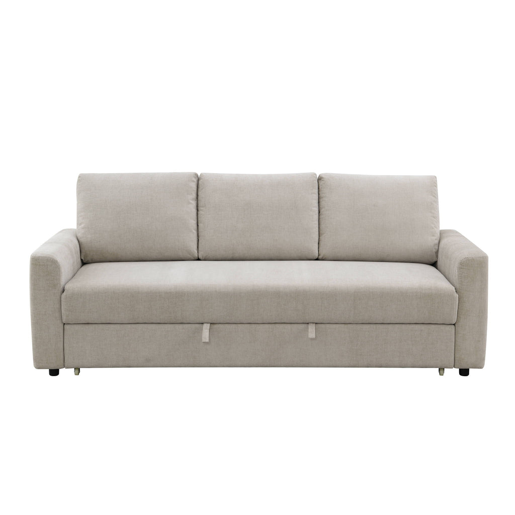 Leira - Linen Pull Out Sleeper Sofa - Beige by Unique Piece Furniture