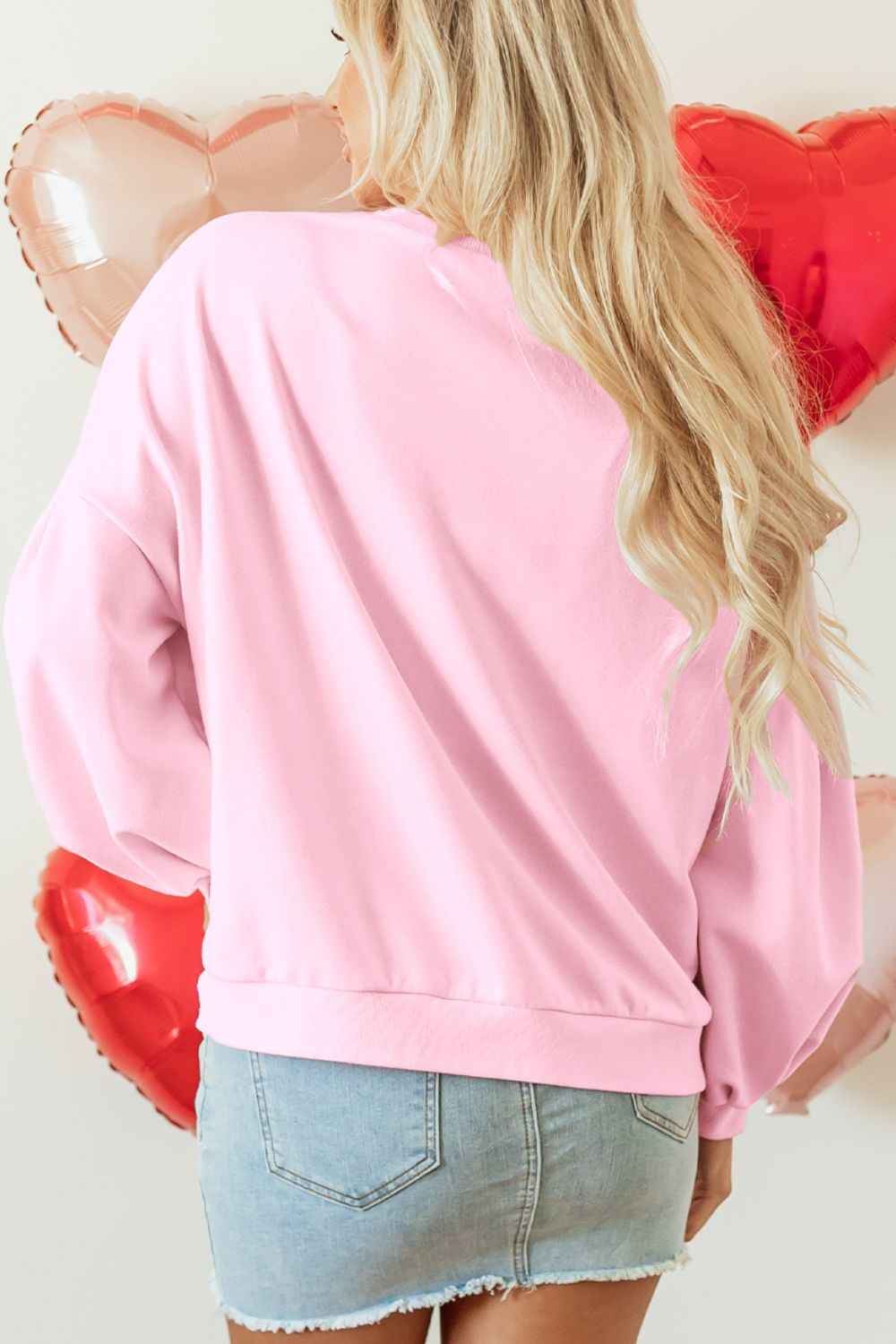 Bow Round Neck Long Sleeve Sweatshirt by Wild and Free Boutique