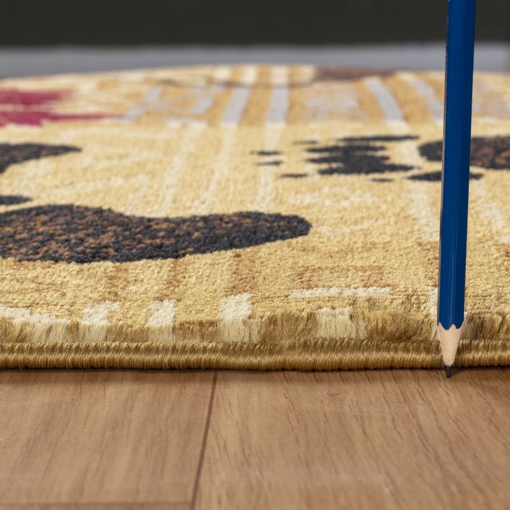 Nature's Nest - 5'3" X 7'3" Polypropylene, Lodge Area Rug - Multi / Beige by Unique Piece Furniture