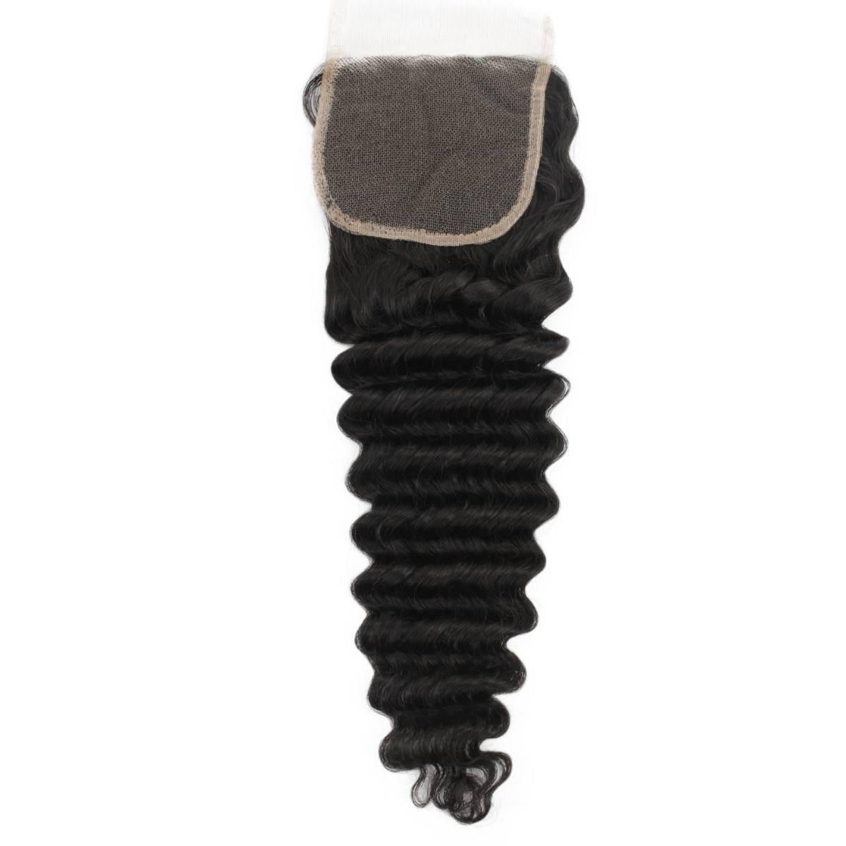 Deep Wave 4x4 HD Lace Human Hair Closure by Private Label