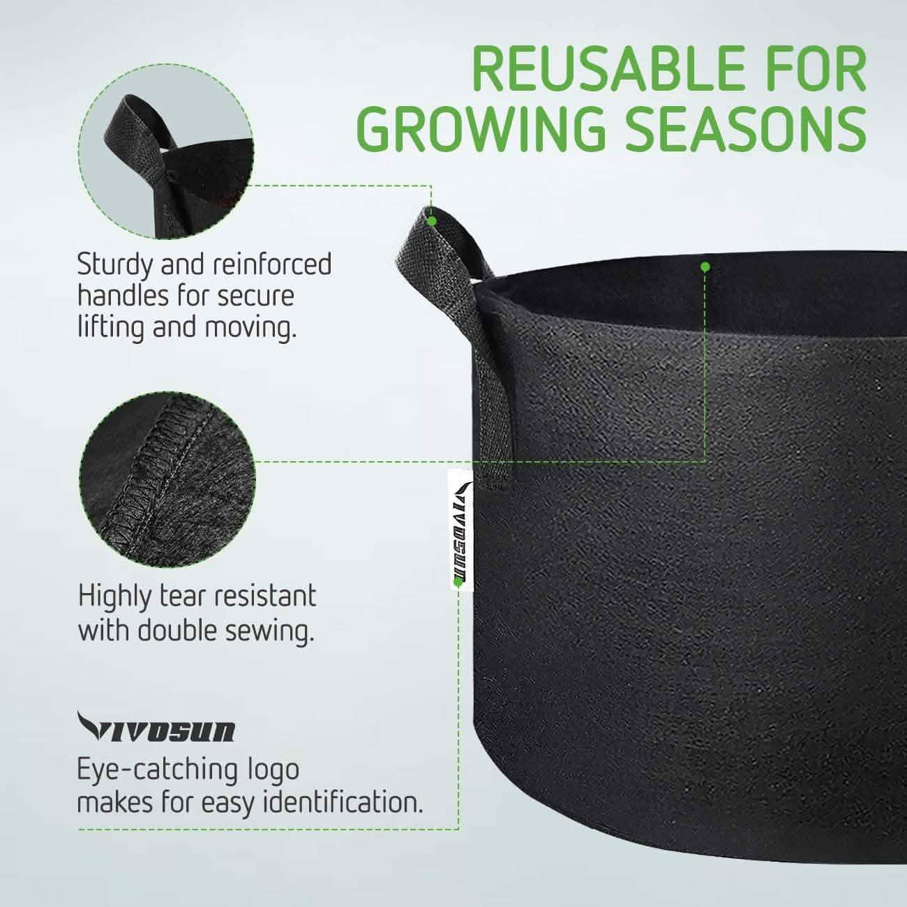 5-Pack: Plant Grow Bags by DailySale