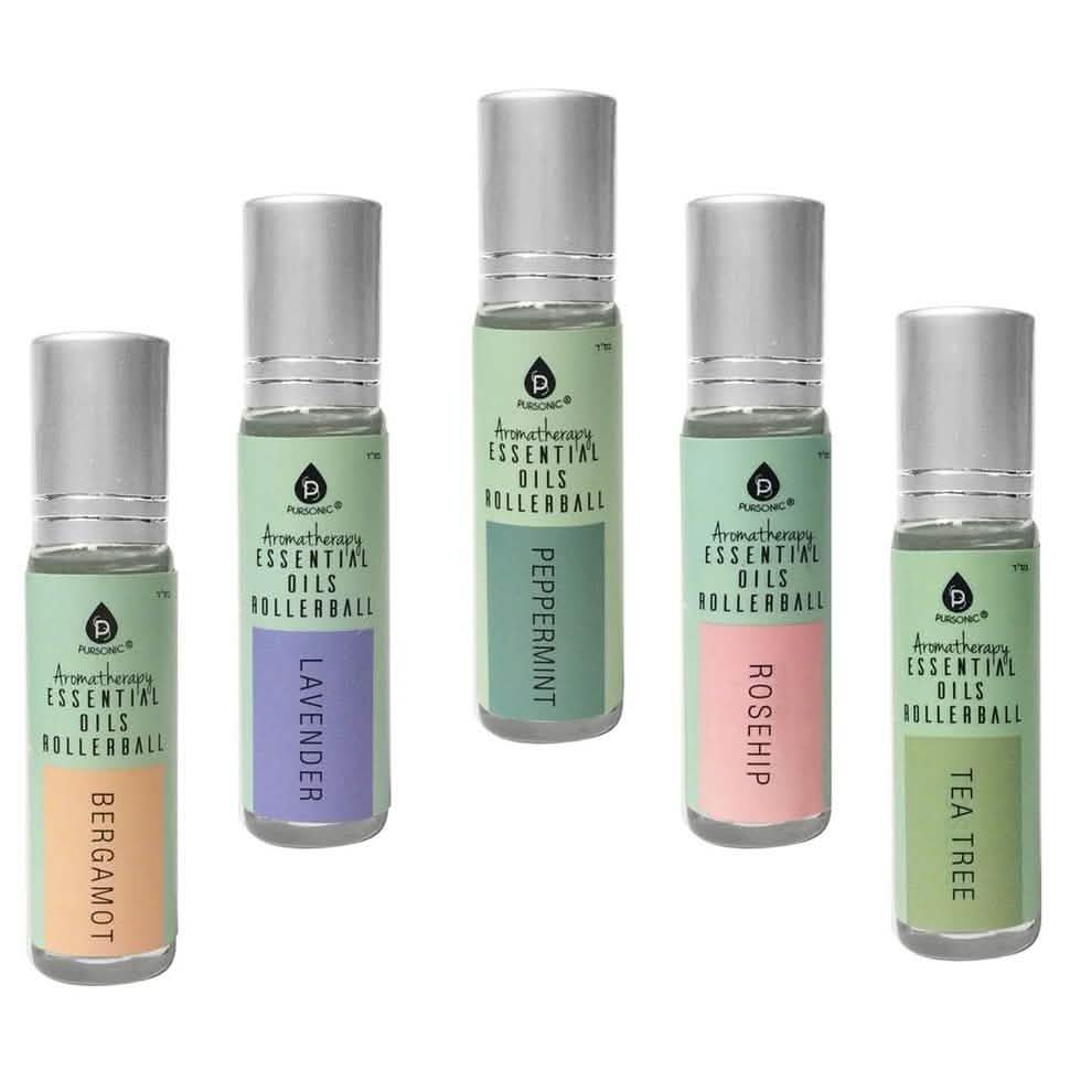 5-Pack: Pursonic Aromatherapy Essential Oils Rollerball by DailySale
