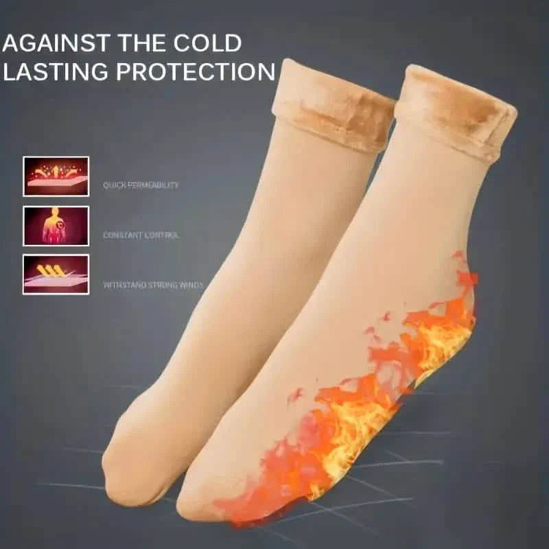 5-Pairs: Ultra-Soft Plush Lined Thermal Socks - Comfy Mid Tube Socks by DailySale