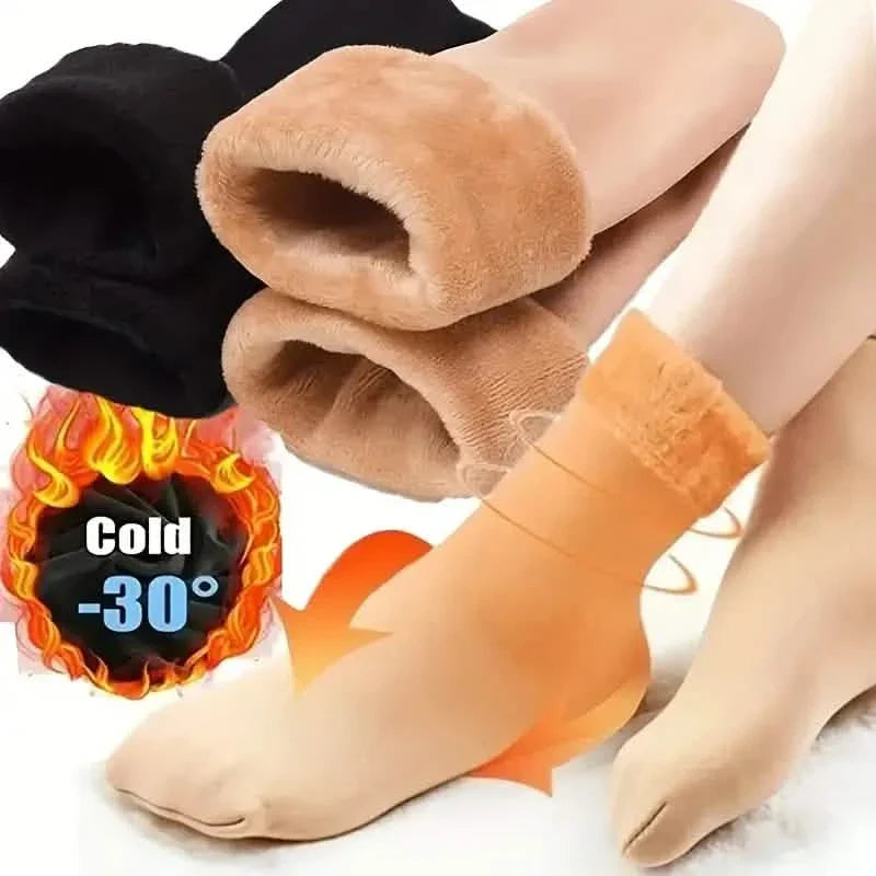 5-Pairs: Ultra-Soft Plush Lined Thermal Socks - Comfy Mid Tube Socks by DailySale