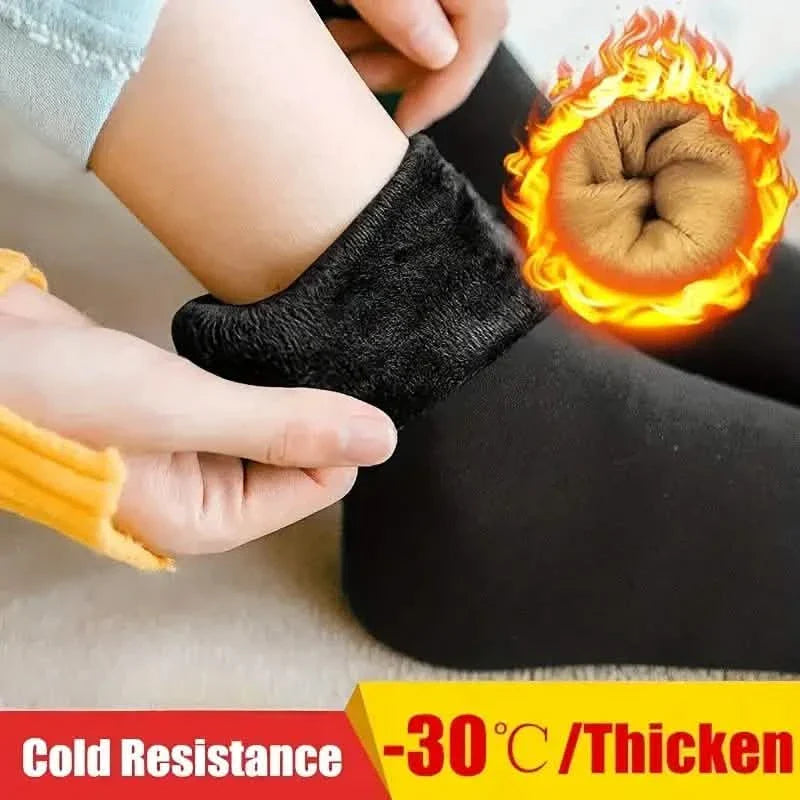 5-Pairs: Ultra-Soft Plush Lined Thermal Socks - Comfy Mid Tube Socks by DailySale