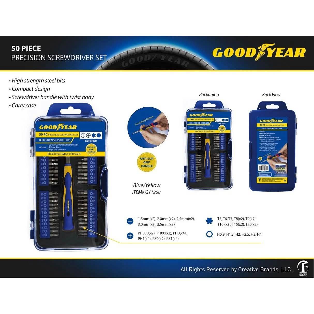 50-Piece Set: Goodyear Precision Screwdriver by DailySale