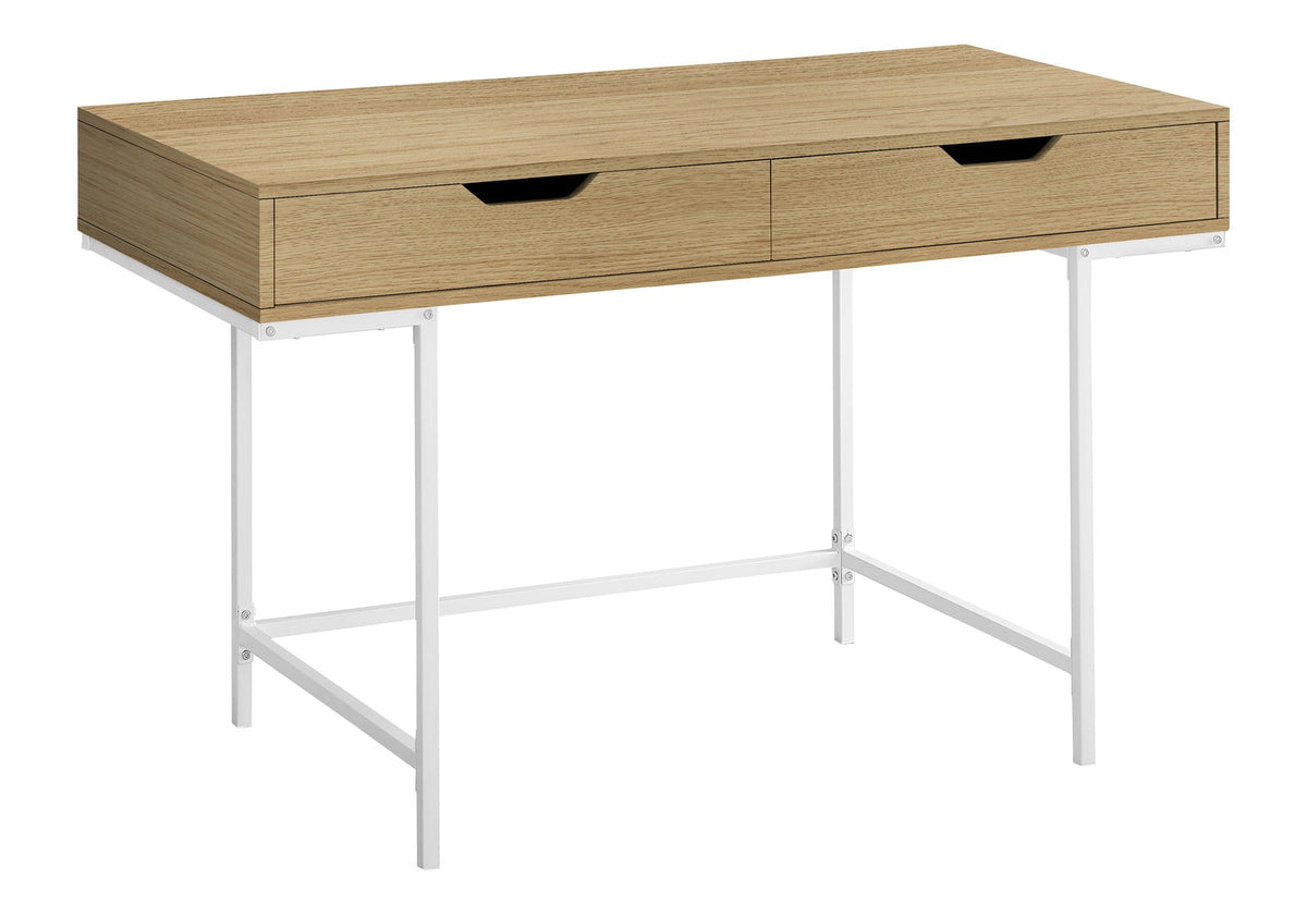 Computer Desk For Home Office, Storage Drawers, Marble Look Contemporary & Modern by Unique Piece Furniture