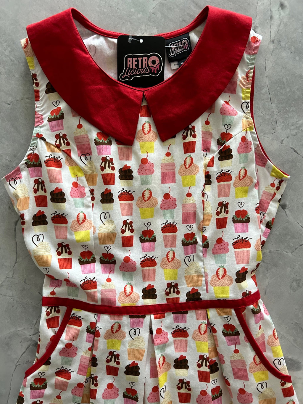Cupcake Collared Dress by Retrolicious