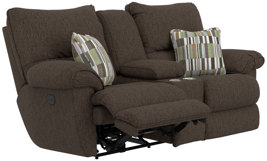 Lenny - Power Lay Flat Reclining Console Loveseat by Unique Piece Furniture