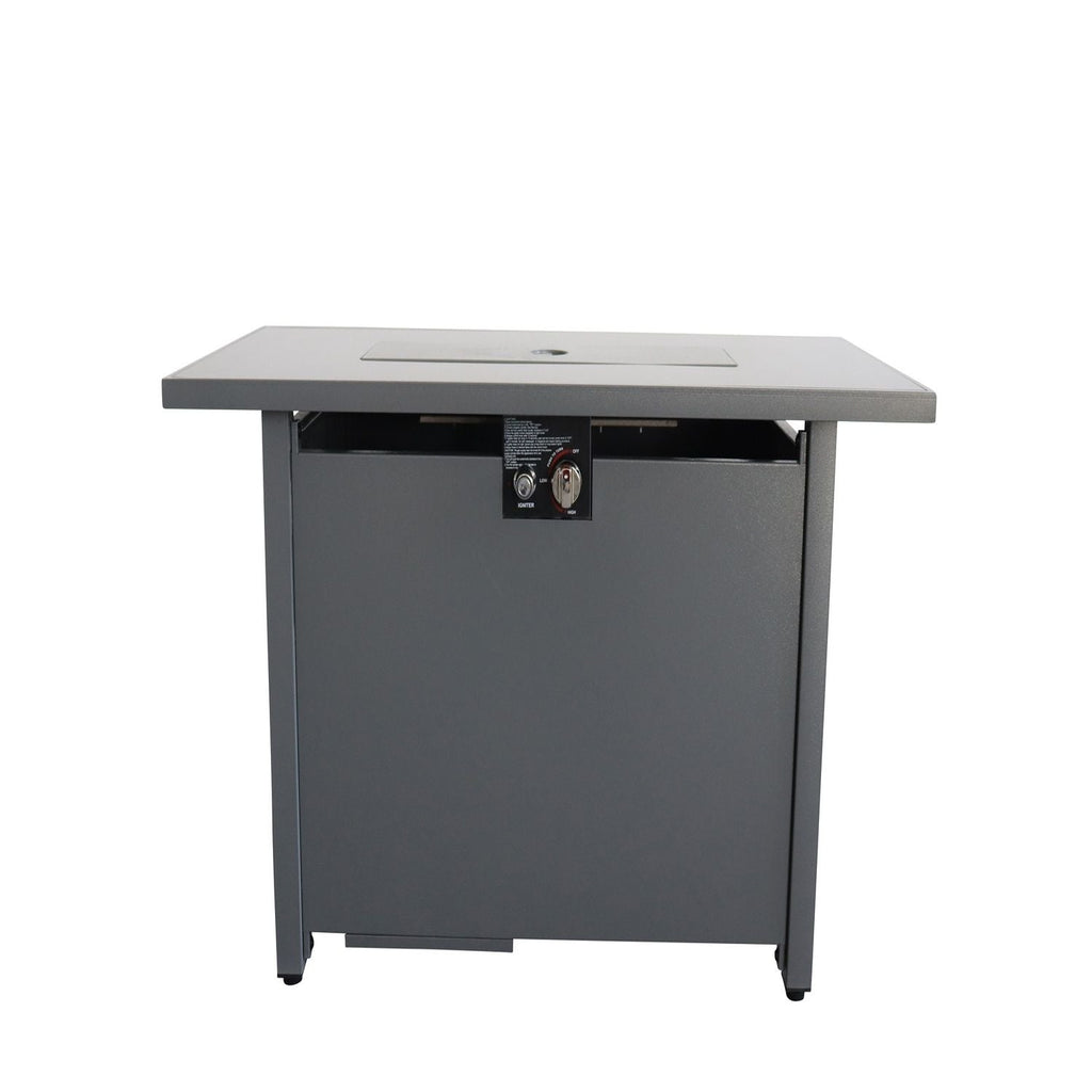 Outdoor Fire Pit Table With Lid & High-Quality Materials - Black by Unique Piece Furniture