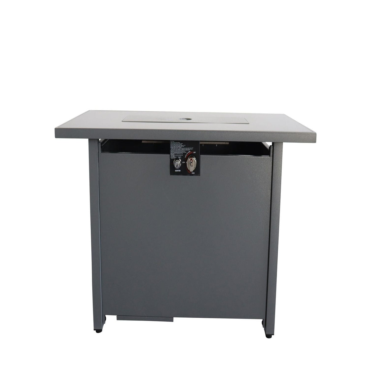 Outdoor Fire Pit Table With Lid & High-Quality Materials - Black by Unique Piece Furniture