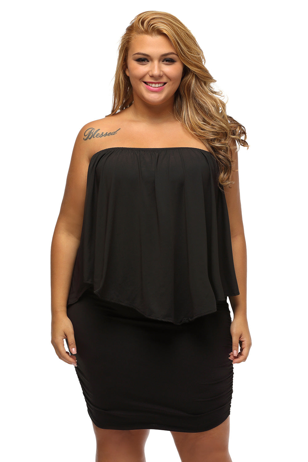 Plus size Dressing Layered Fiery Red Mini Poncho Dress by Wild and Free Boutique