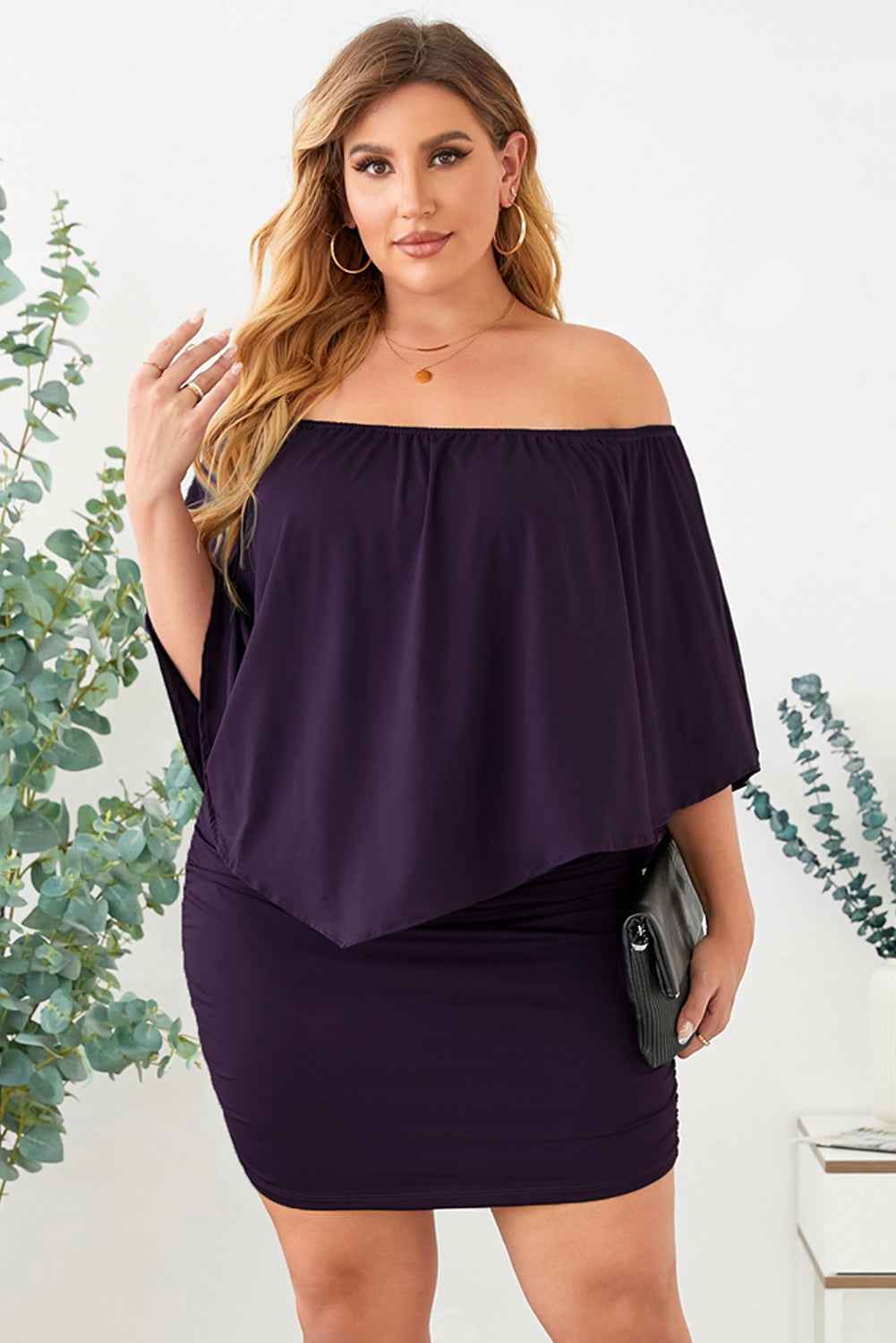Plus size Dressing Layered Fiery Red Mini Poncho Dress by Wild and Free Boutique