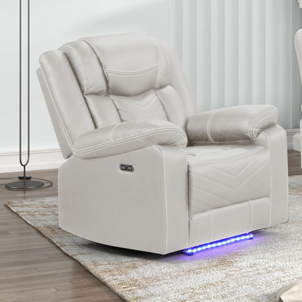 Challenger - LED Power Recliner Chair by Unique Piece Furniture