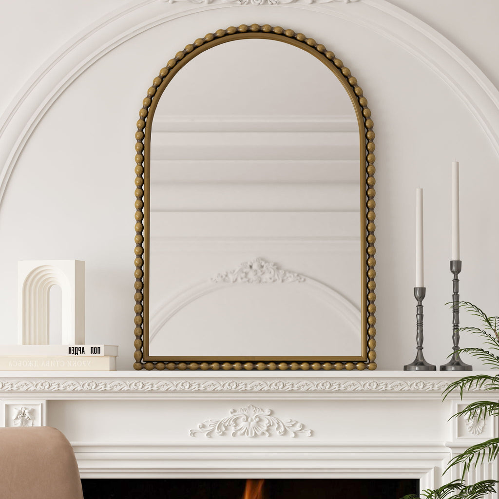 Vintage Iron Art Arch Mirror, Wall Hanging Or Table Display by Unique Piece Furniture