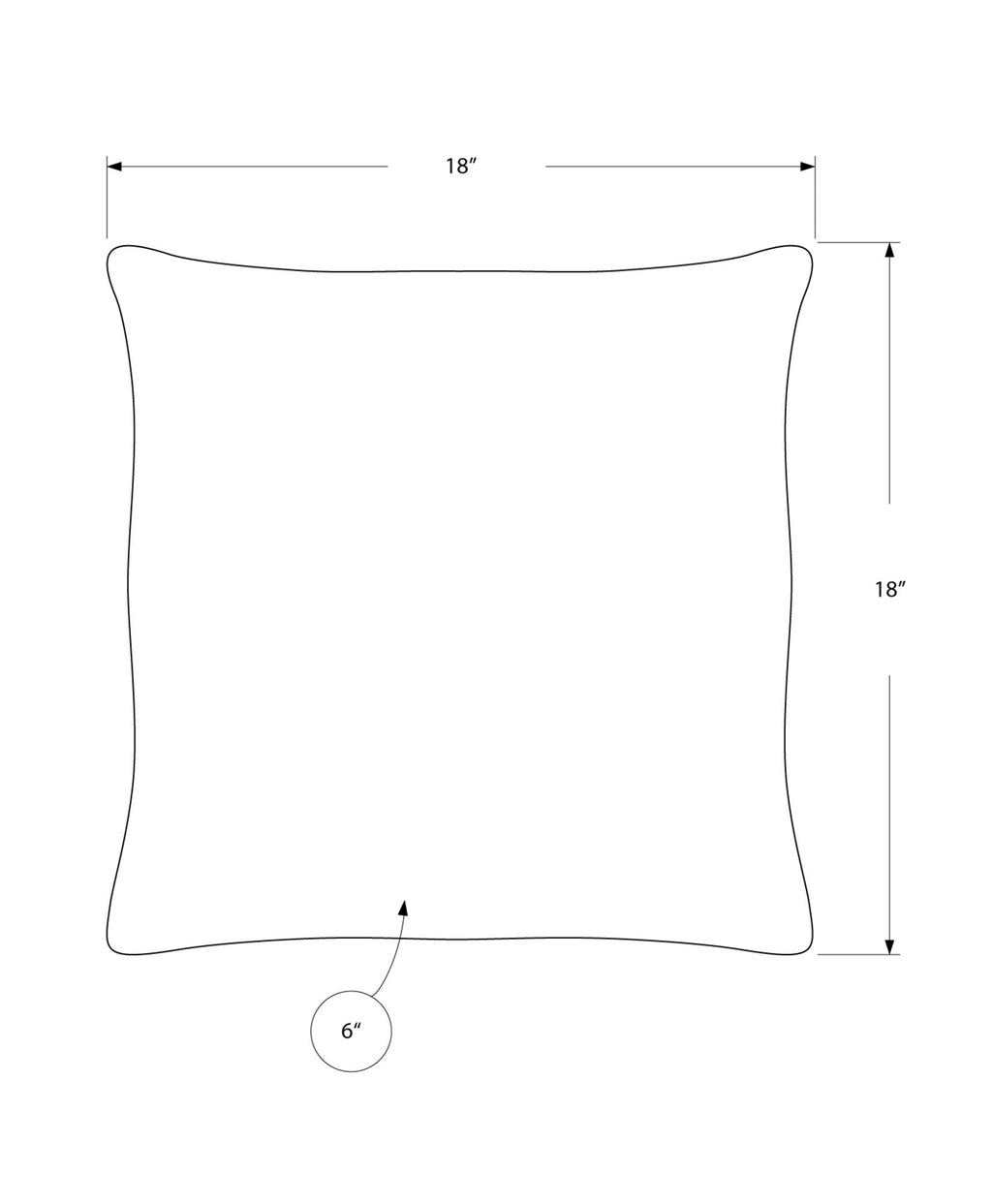 Pillows, Square, Insert Included, Decorative Throw, Hypoallergenic by Unique Piece Furniture