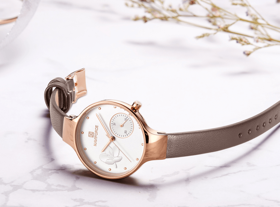 Elegant Women's Analog Quartz Watch With Leather Belt Waterproof Wristwatch Excellent Design Perfect Gift by Stevvex
