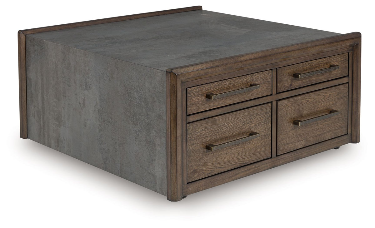 Kallenny - Square Cocktail Table - Brown / Gray by Unique Piece Furniture