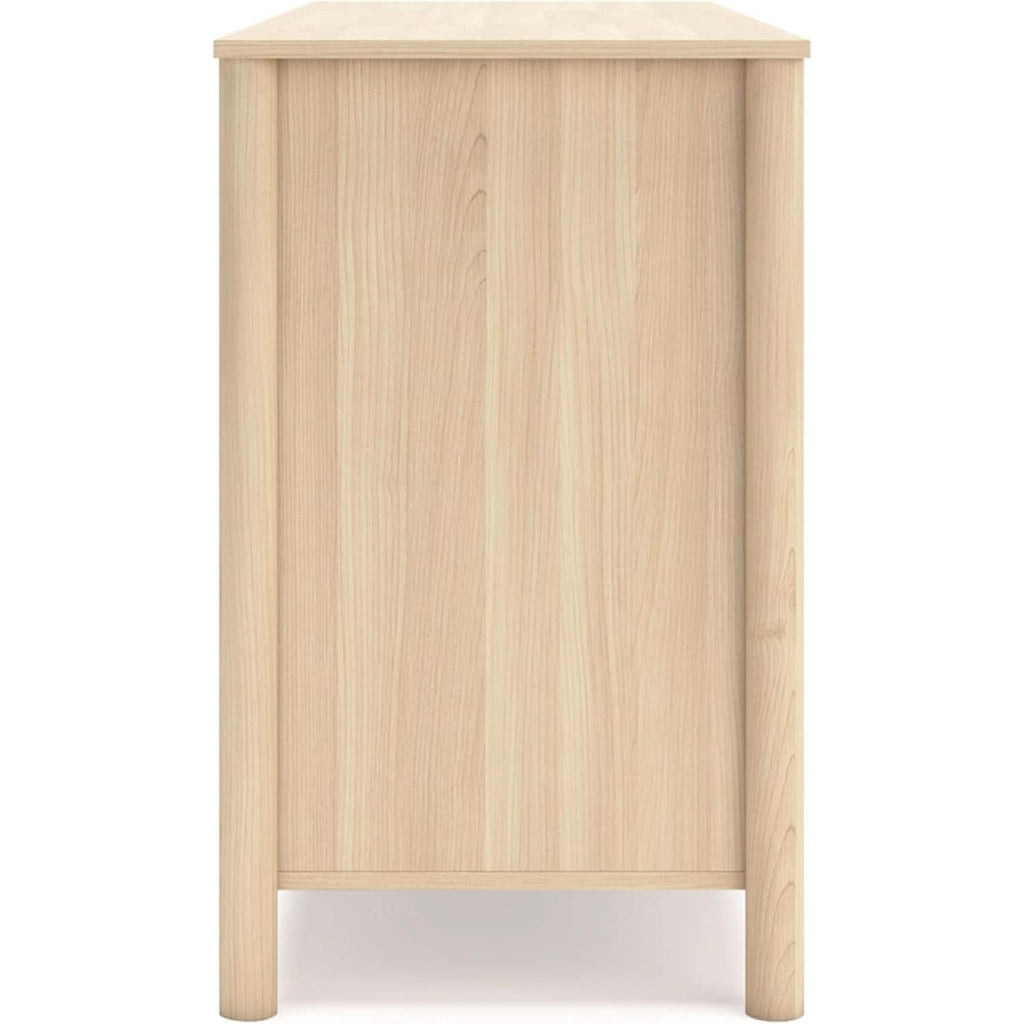 Light Brown Six Drawer Dresser For Bedroom Storage by ShipItFurniture