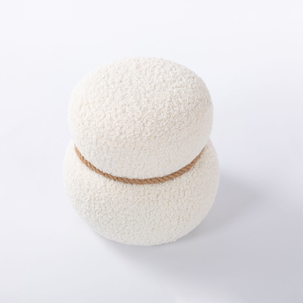 Snowman Stool With Cushion And Solid Wood Frame by Unique Piece Furniture