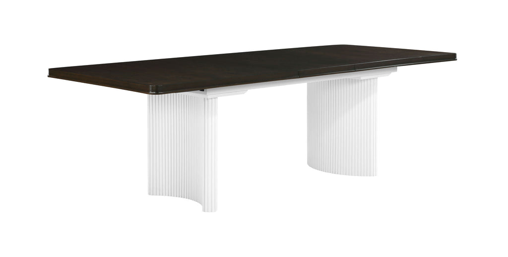 Carene - Dining Table (With Leaf) - Brown / White by Unique Piece Furniture
