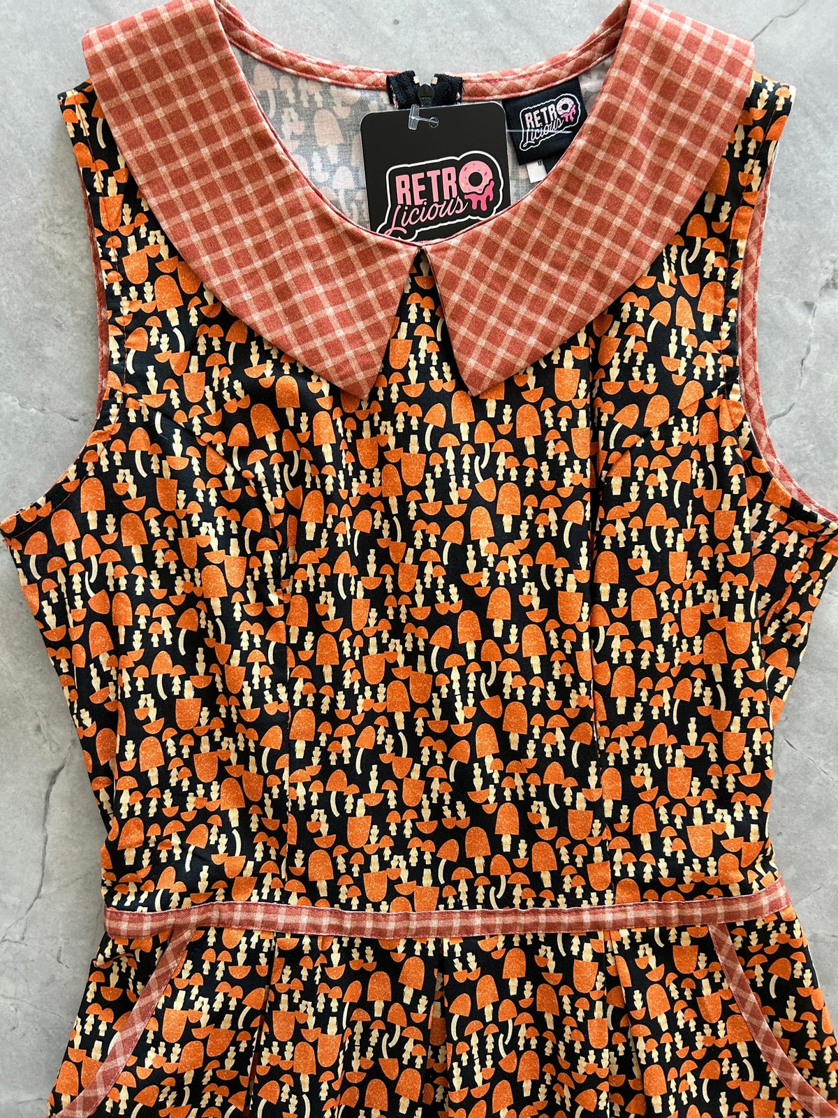 Mushroom Collared Dress by Retrolicious