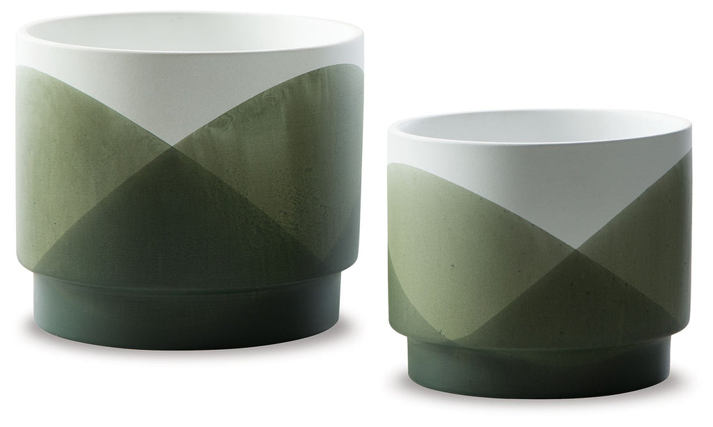 Ardenridge - Planter Set (Set of 2) - Green / White by Unique Piece Furniture