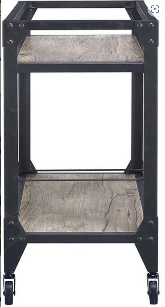 Jorgensen - Serving Cart - Rustic Oak / Charcoal by Unique Piece Furniture