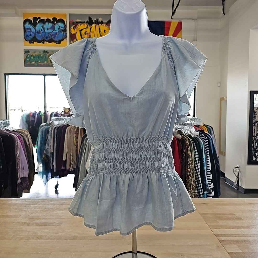 Sam Edelman Size S Blue New Blouse SS by Sweet Repeats
