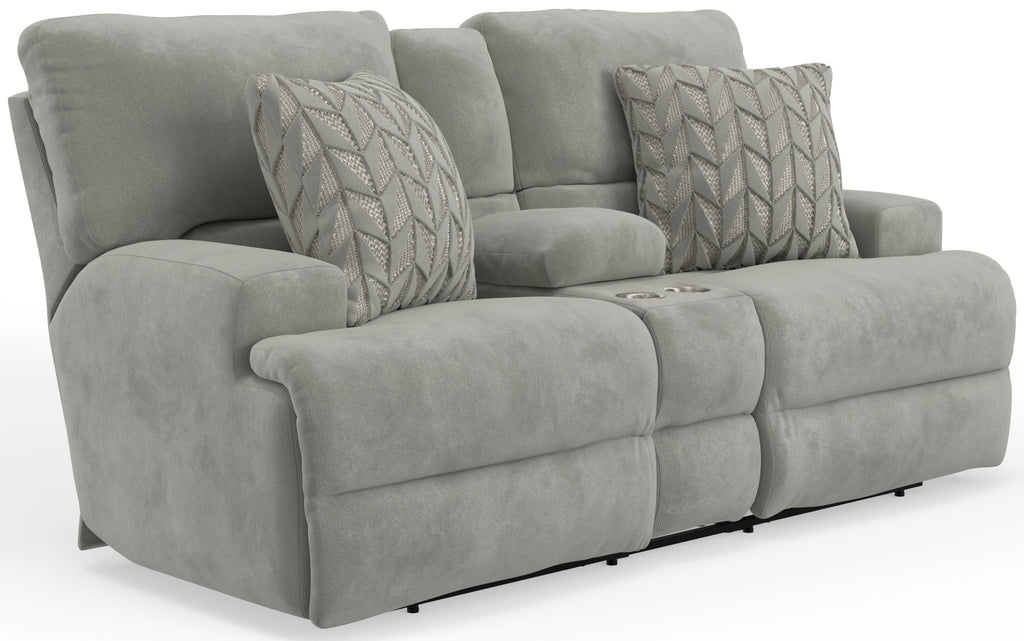 Renaldo - Power Console Loveseat With Zero Gravity Recline - Stone by Unique Piece Furniture