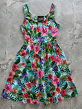Tropical Fit & Flare Dress by Retrolicious