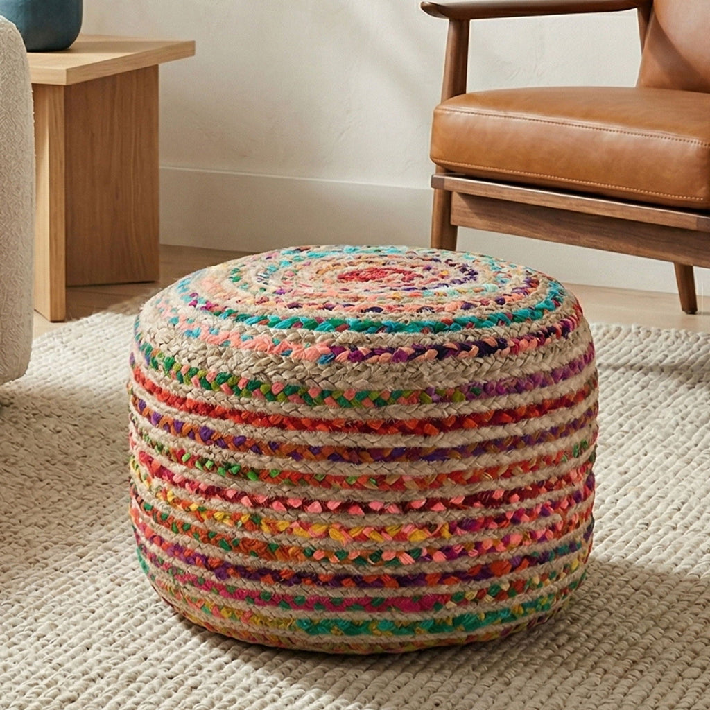 Margo - Handcrafted Round Pouf by Unique Piece Furniture