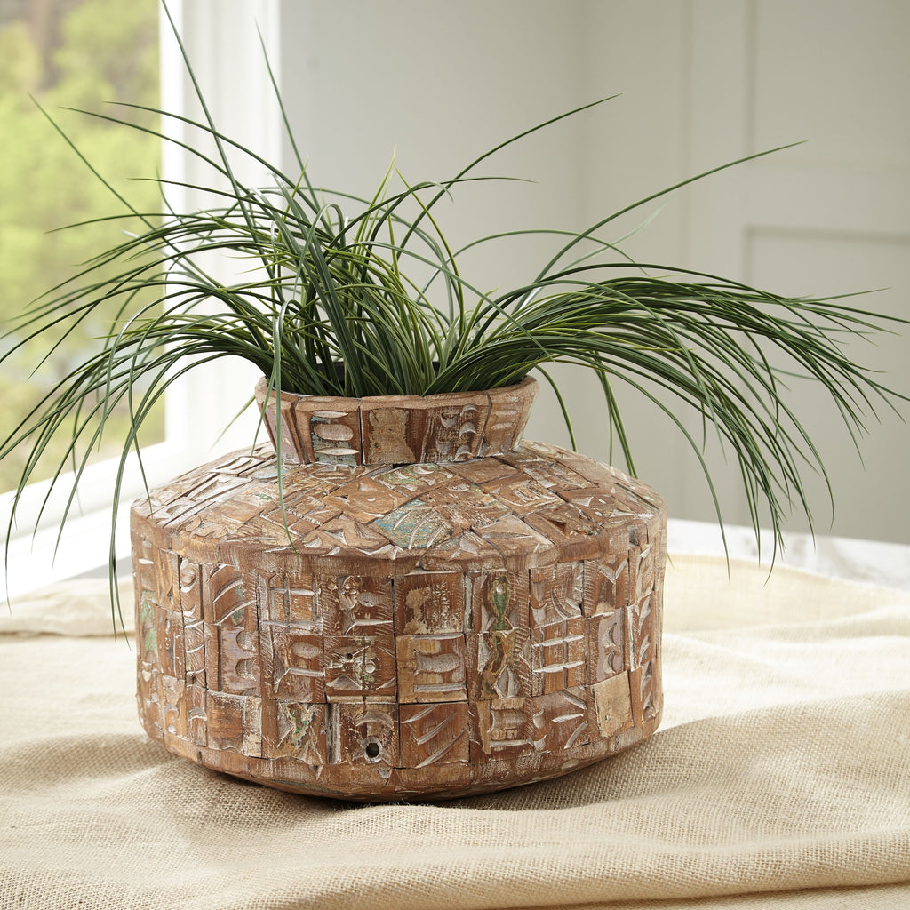 Meltland - Vase - Square - Natural / Black by Unique Piece Furniture