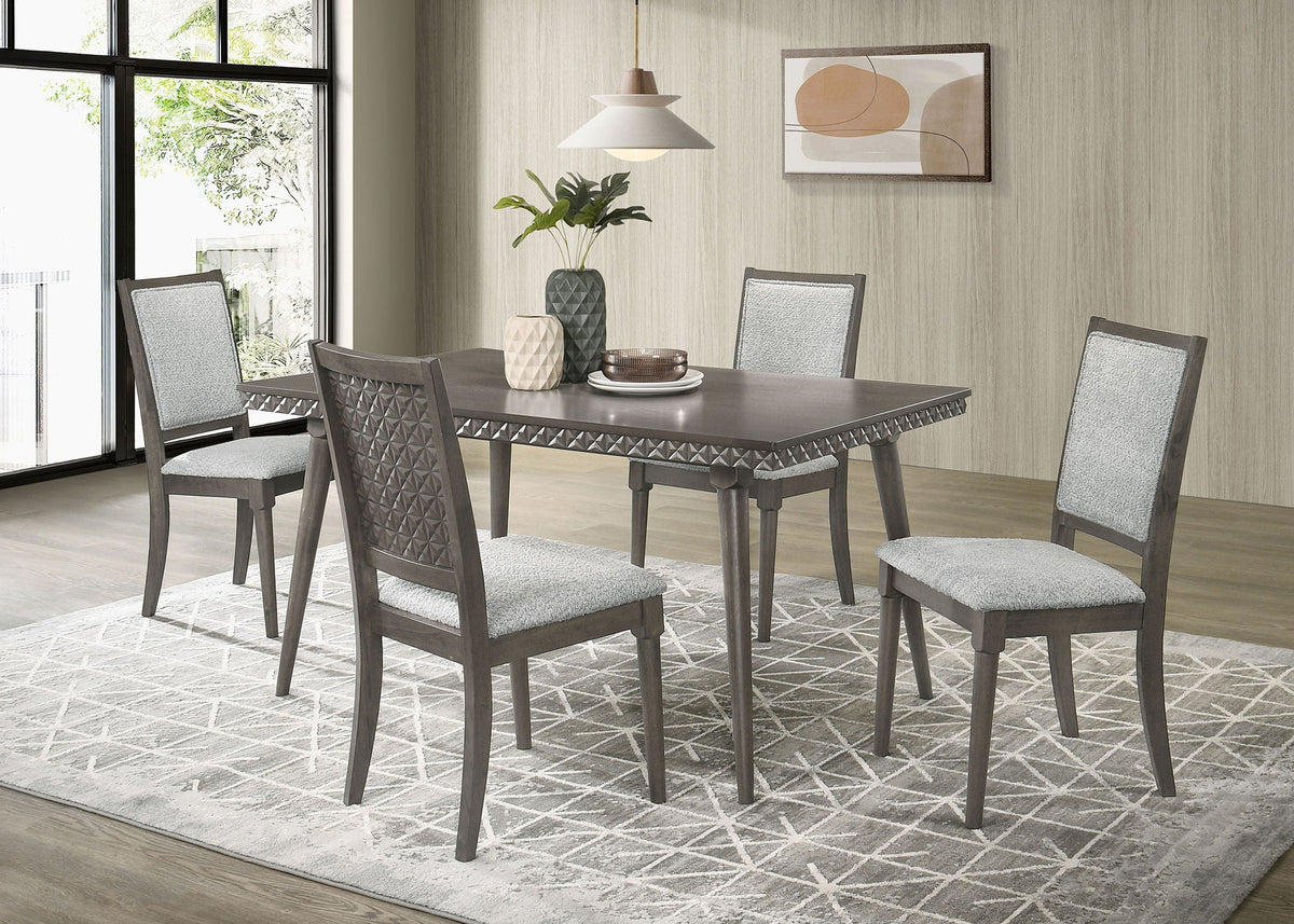 Onslow 5-piece 59-inch Rectangular Dining Set Dark Brown by Unique Piece Furniture