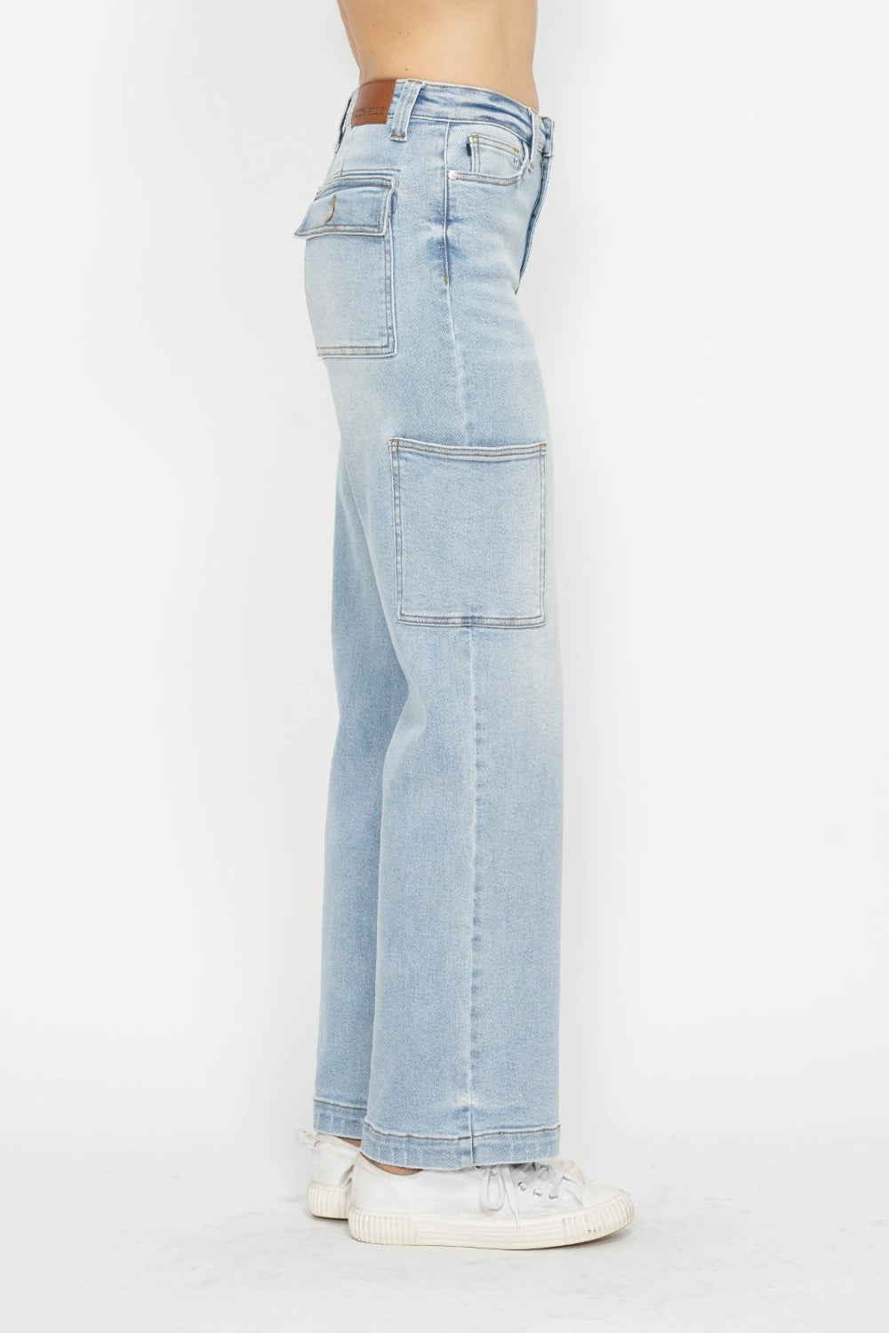 Judy Blue Full Size High Waist Straight Cargo Jeans by Wild and Free Boutique