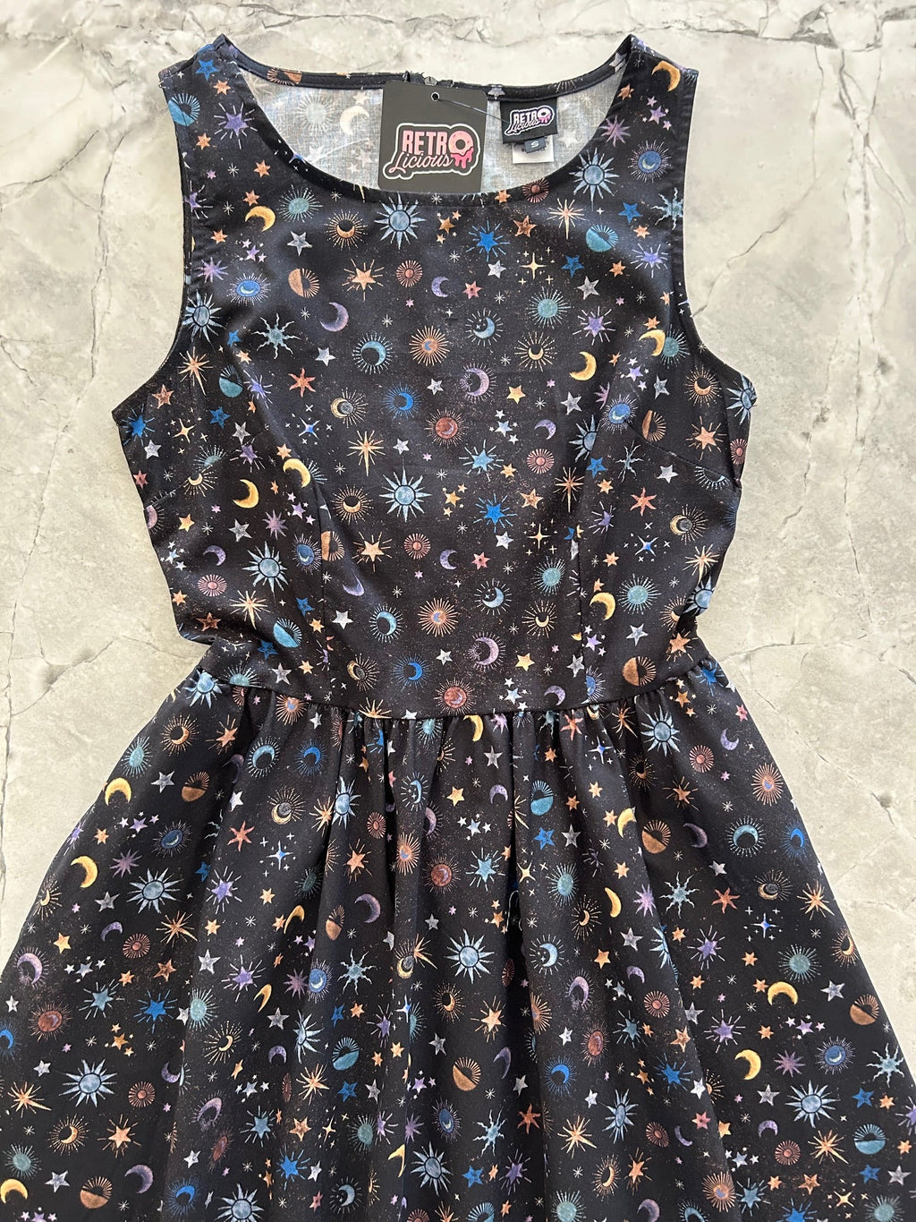 Celestial Midi Dress - XS only, 1 left! by Retrolicious