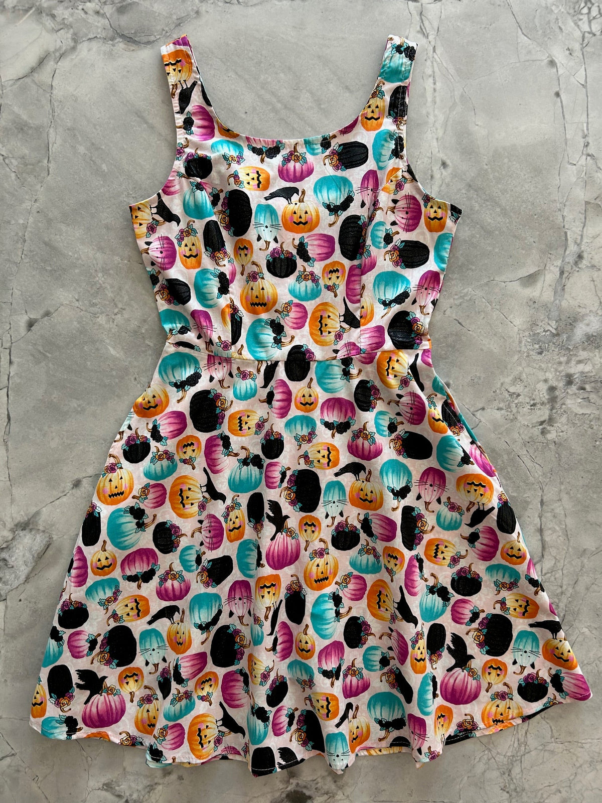 Pumpkin & Crow Skater Dress by Retrolicious