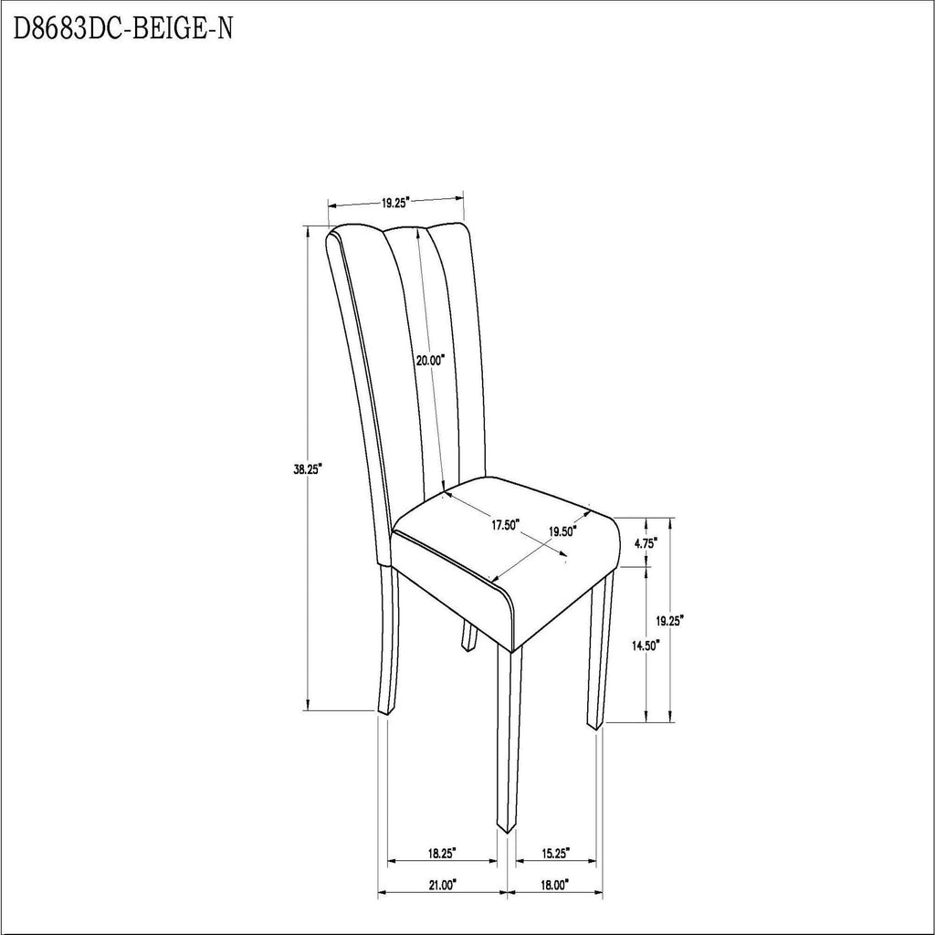 Stone - Dining Chair (Set of 2) - Beige by Unique Piece Furniture